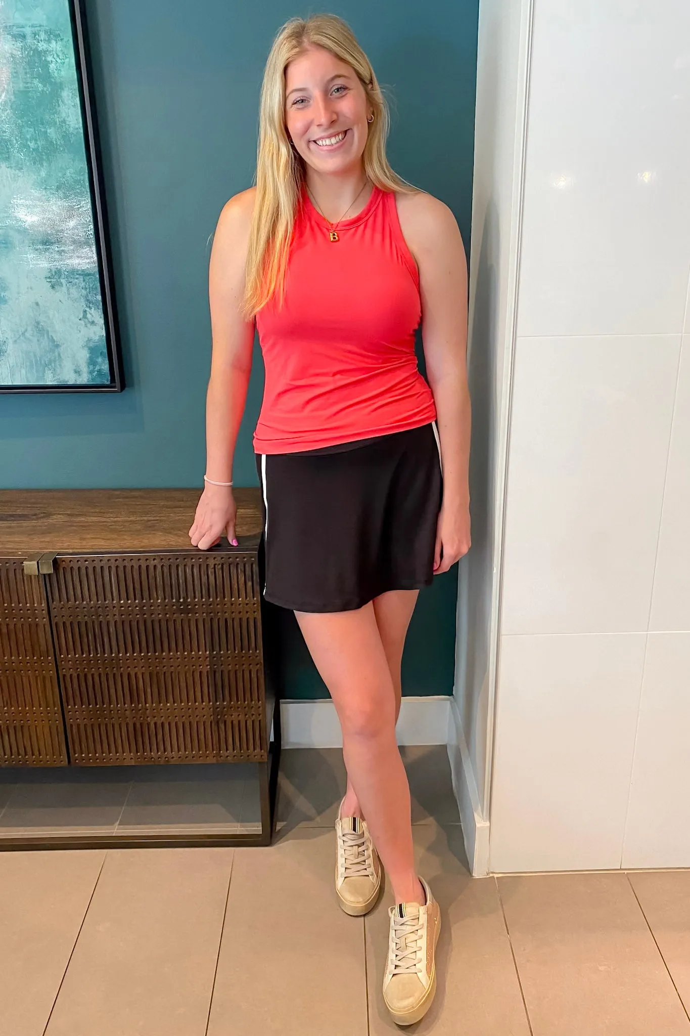 Athleisure Butter Sleeveless Racer Back Top Flamingo Pink