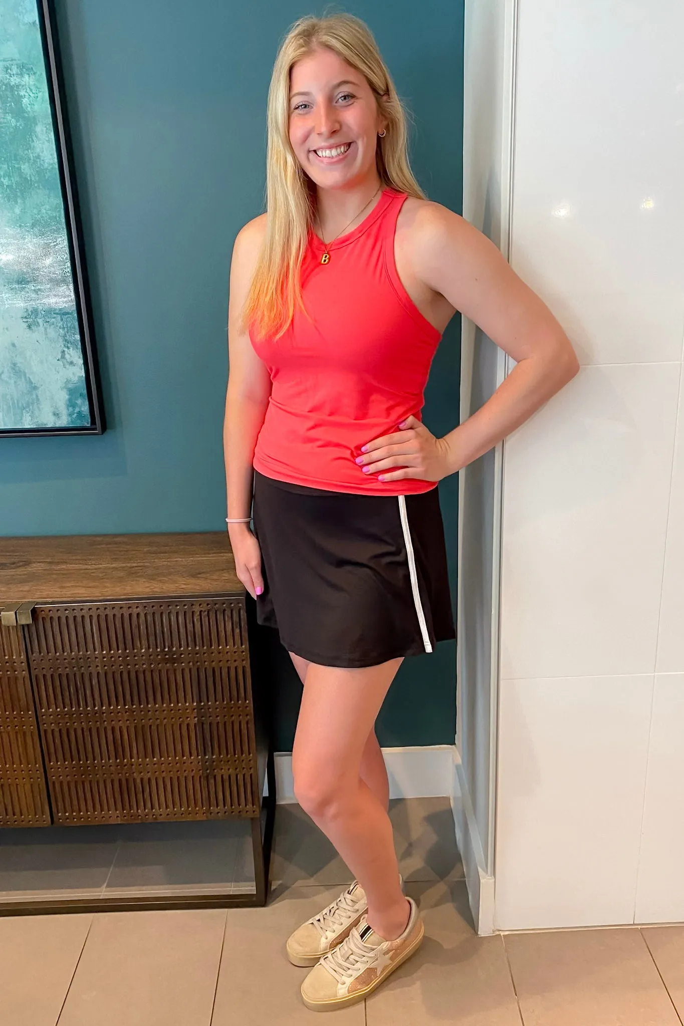 Athleisure Butter Sleeveless Racer Back Top Flamingo Pink