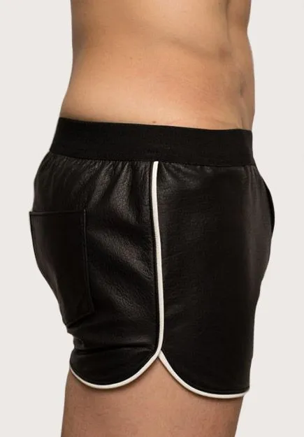 Athletic Leather Shorts