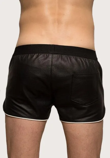 Athletic Leather Shorts