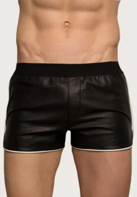 Athletic Leather Shorts