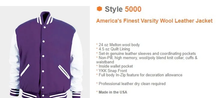 Authentic Leather Lettermans Jacket