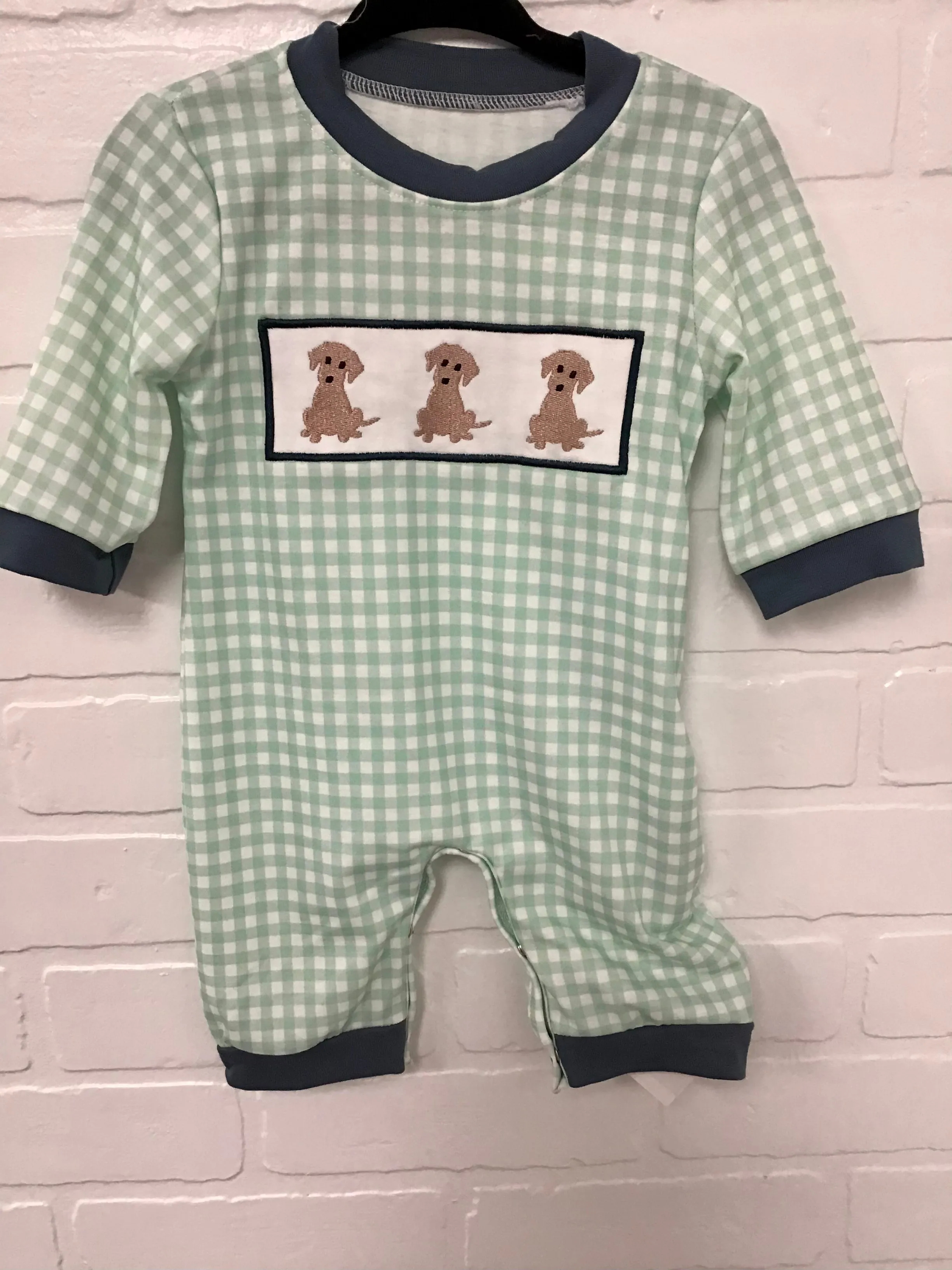Boys smocked romper