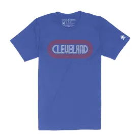 Cleveland Track, Heather Royal - Mens/Unisex Crew T-Shirt