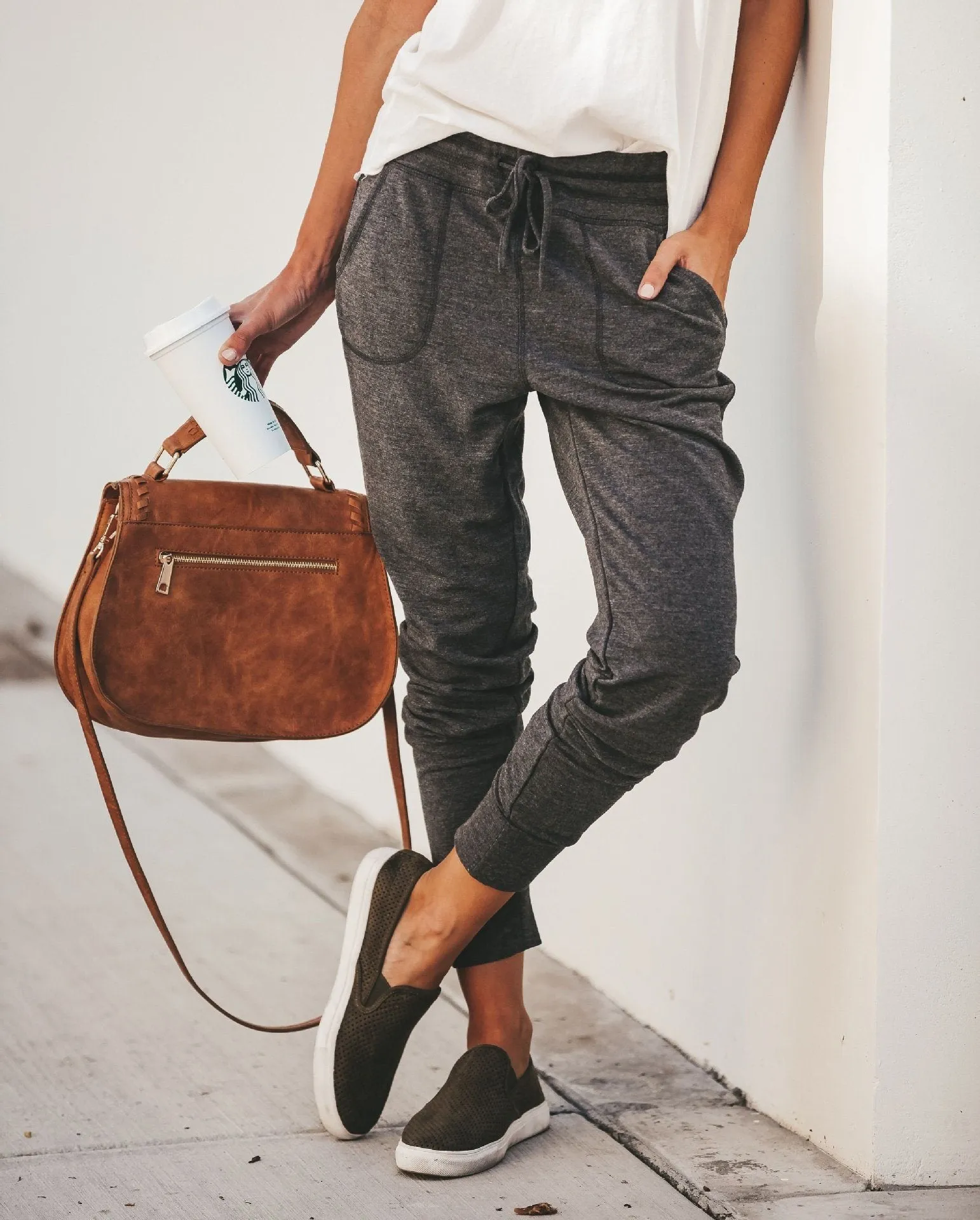 Fashion Lace-Up Slacks Loose Pants