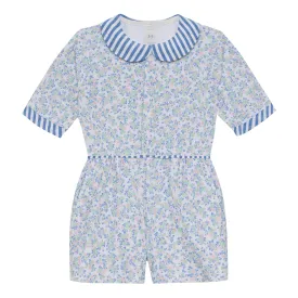 Floral/Seersucker Romper
