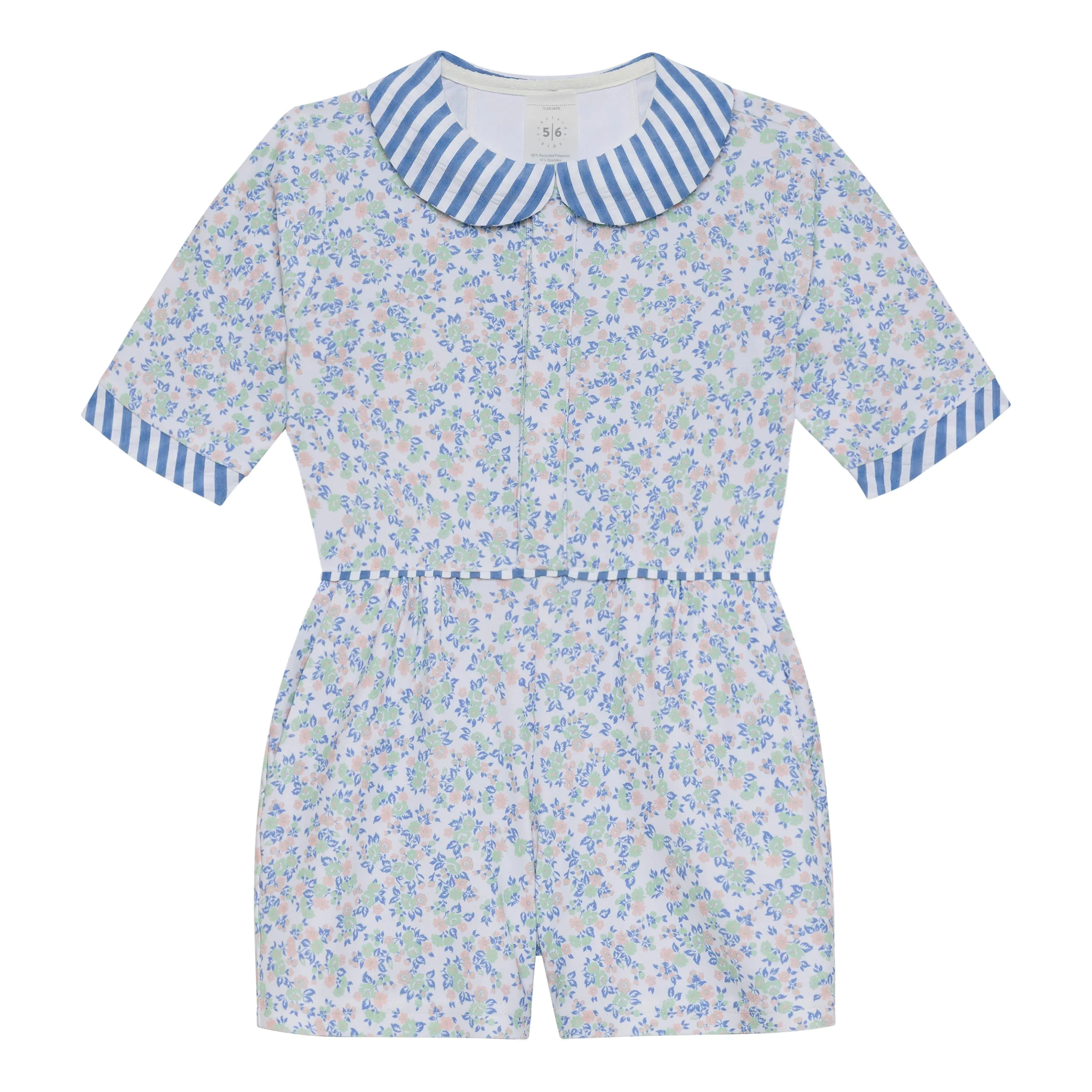 Floral/Seersucker Romper