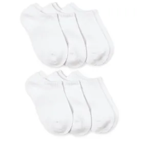 Jefferies Socks Smooth Toe Capri Liner Socks 6 Pair Pack - White