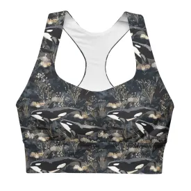 Midnight Orca Eco Sports Bra Top