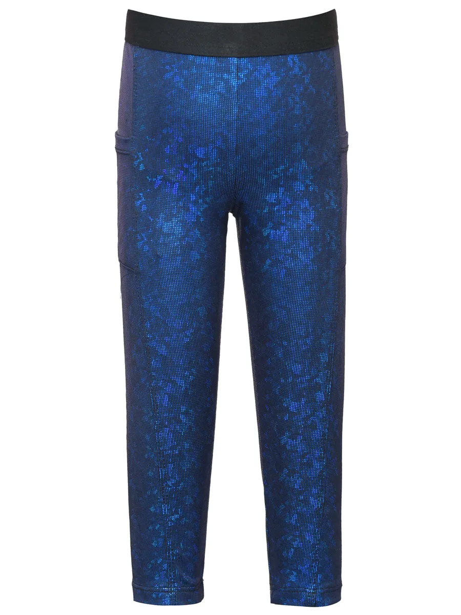 Stretchy Blue Leggings for Girls